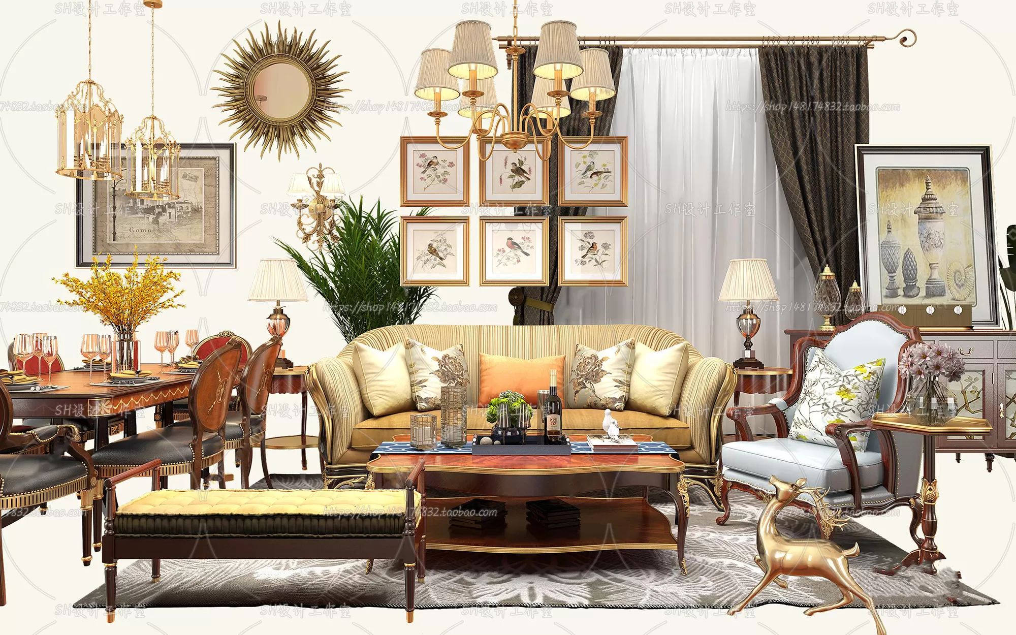 Modern Sofa – 3D Models – 0383