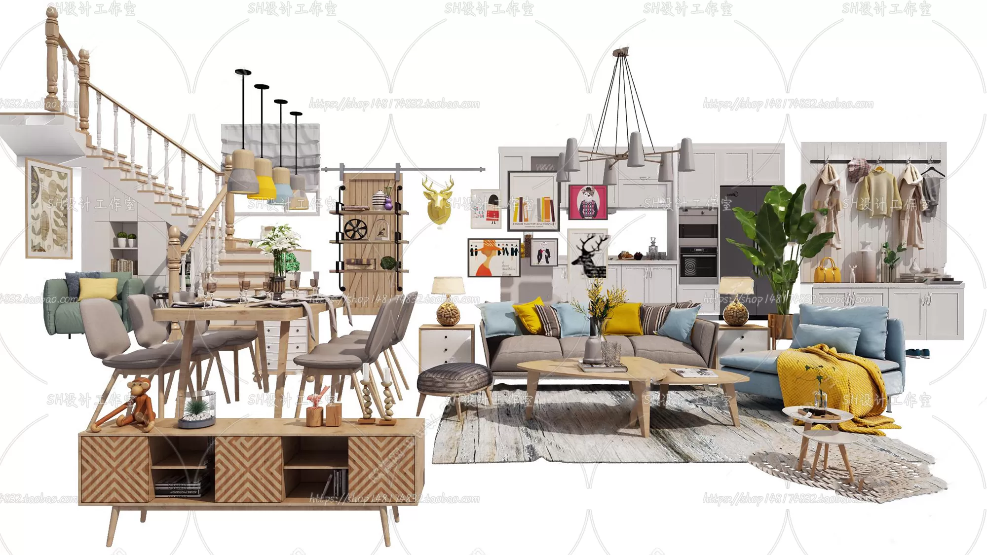 Modern Sofa – 3D Models – 0389