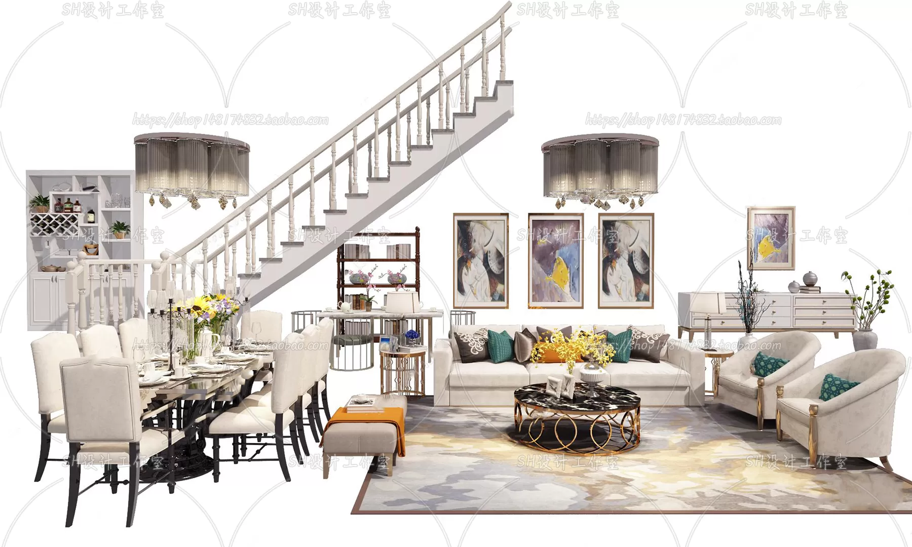 Modern Sofa – 3D Models – 0392