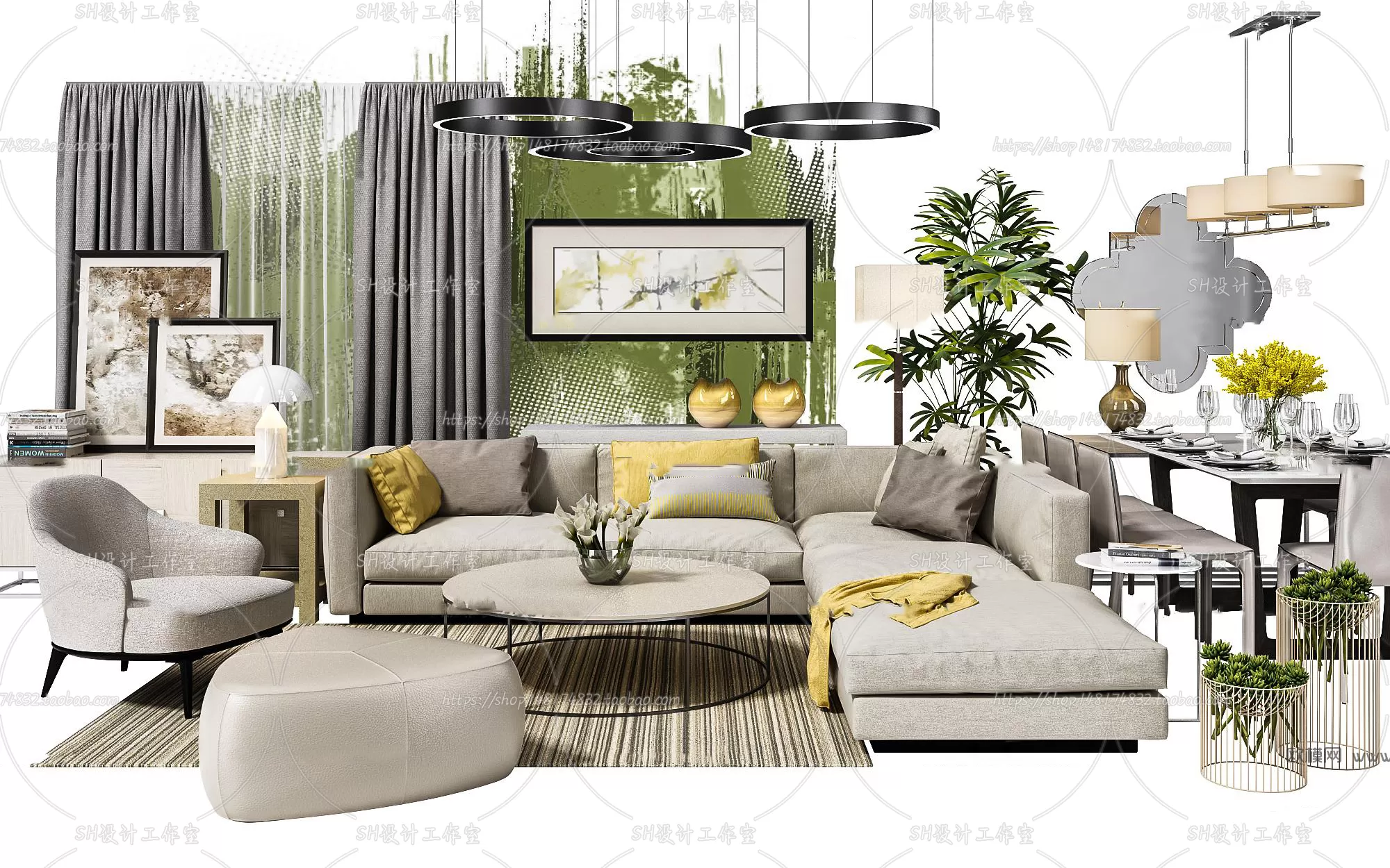 Modern Sofa – 3D Models – 0398