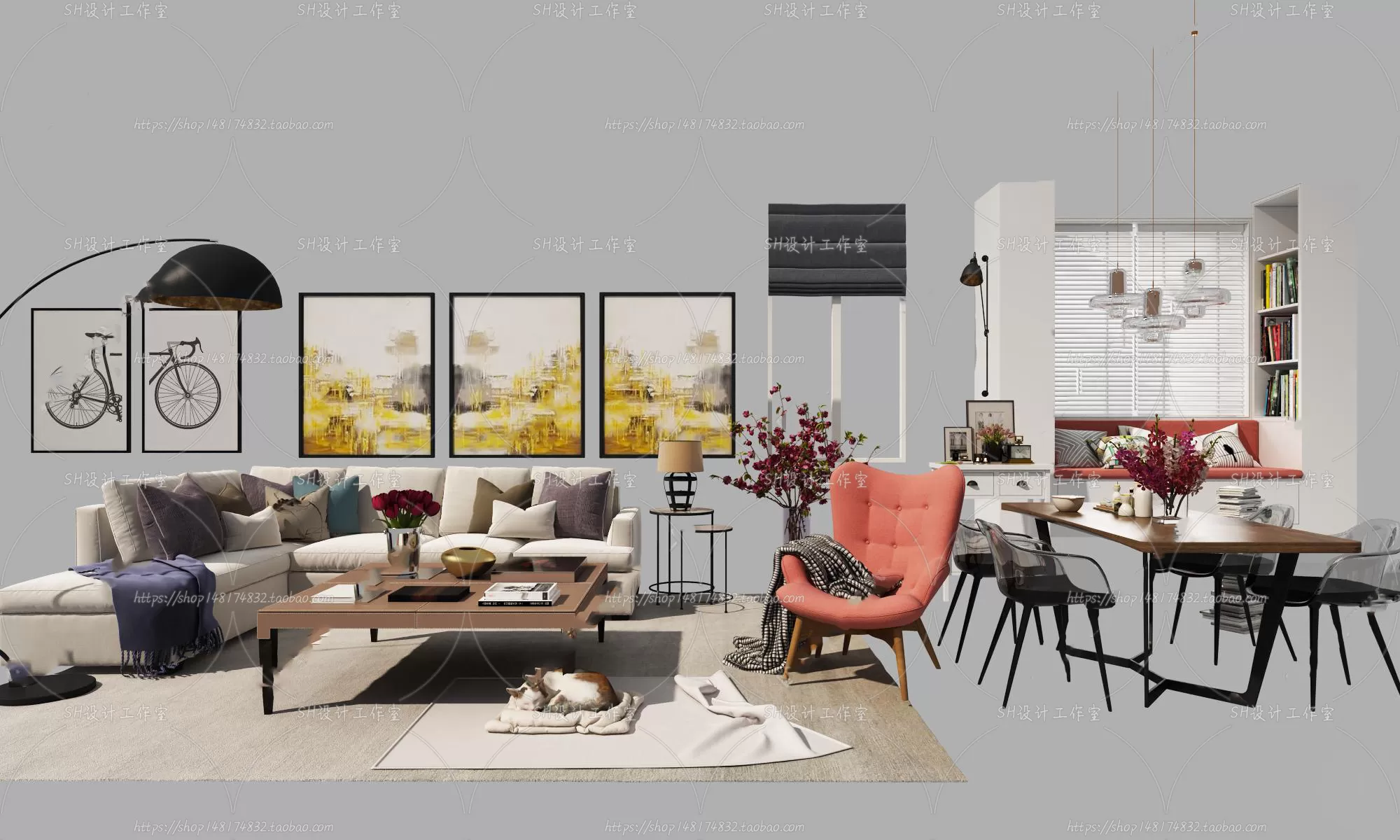 Modern Sofa – 3D Models – 0412