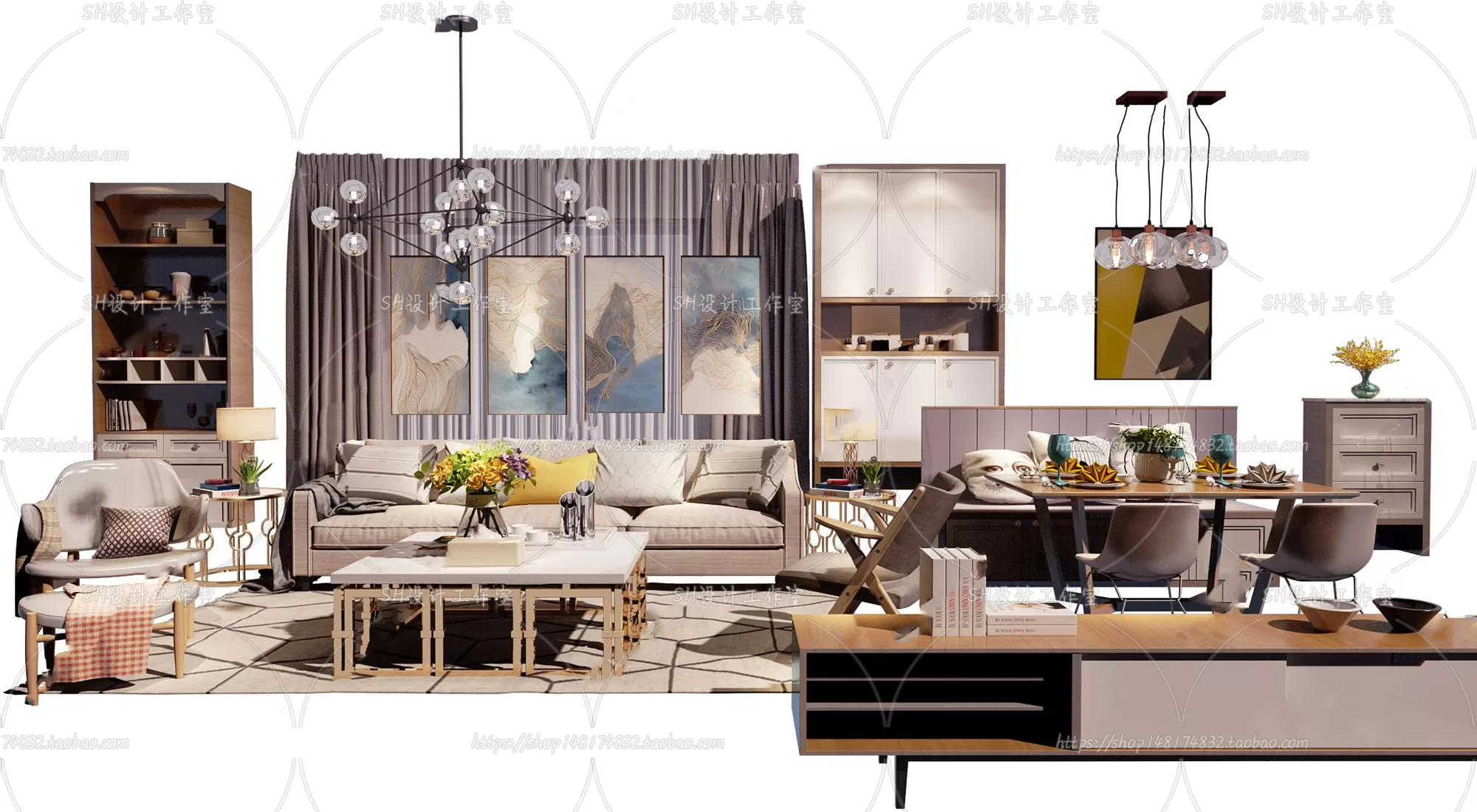 Modern Sofa – 3D Models – 0413