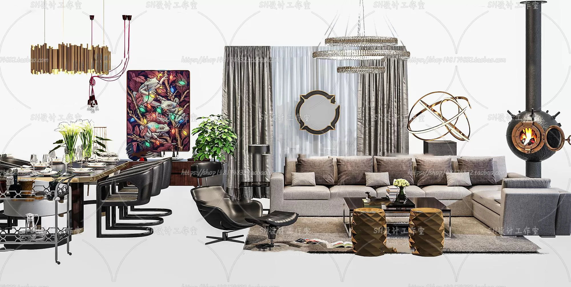 Modern Sofa – 3D Models – 0418