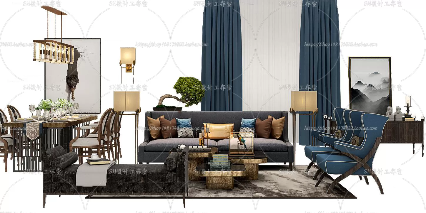 Modern Sofa – 3D Models – 0427