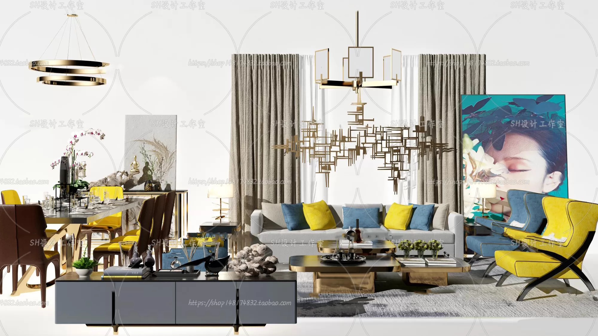 Modern Sofa – 3D Models – 0435