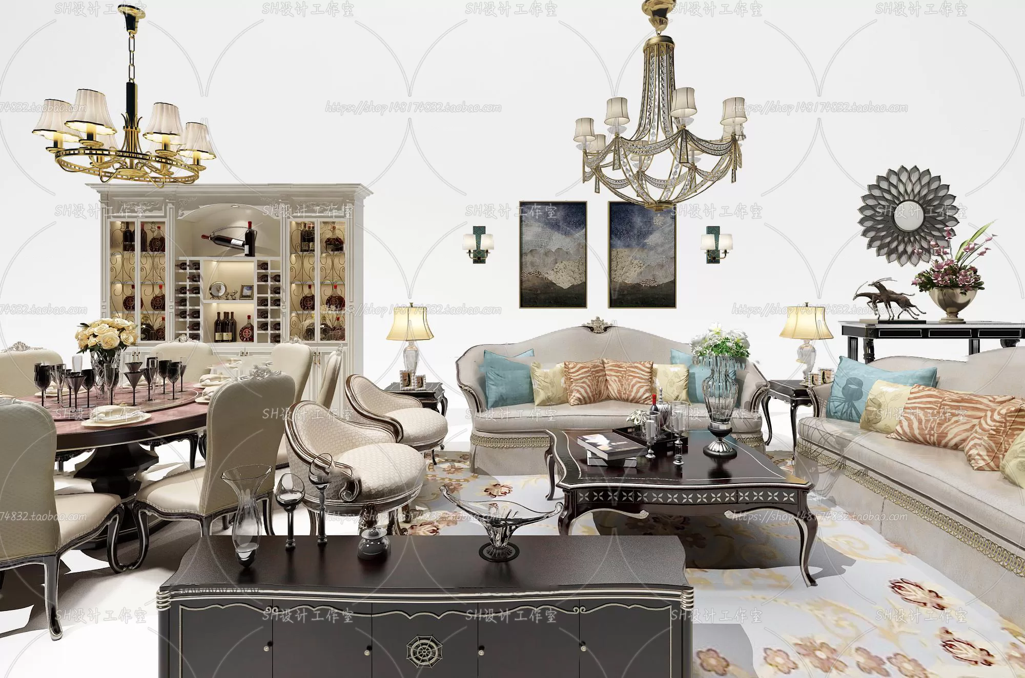 Modern Sofa – 3D Models – 0443