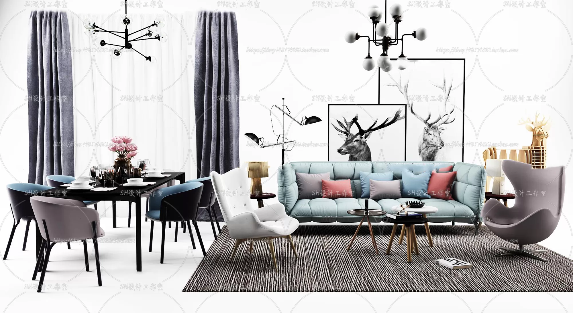 Modern Sofa – 3D Models – 0450