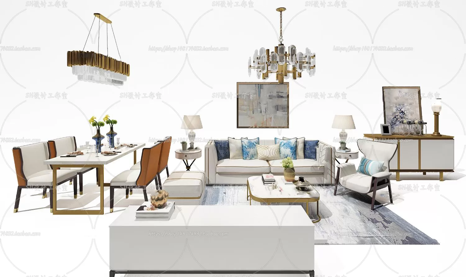 Modern Sofa – 3D Models – 0455