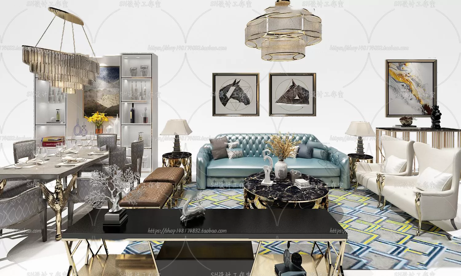 Modern Sofa – 3D Models – 0476