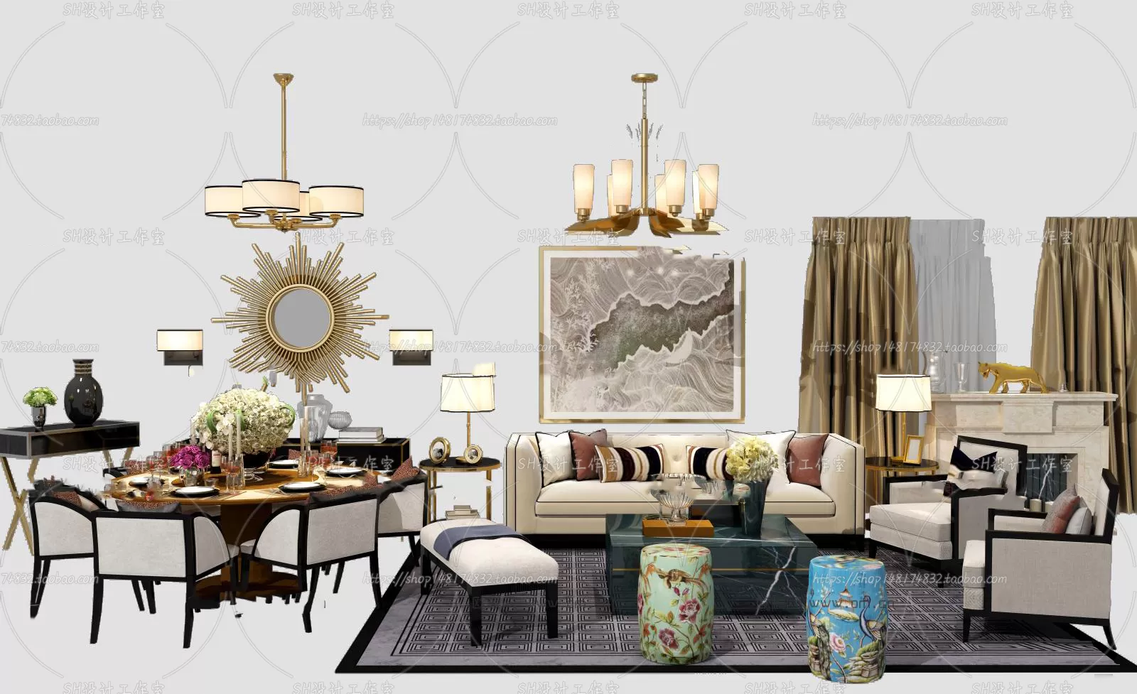 Modern Sofa – 3D Models – 0477