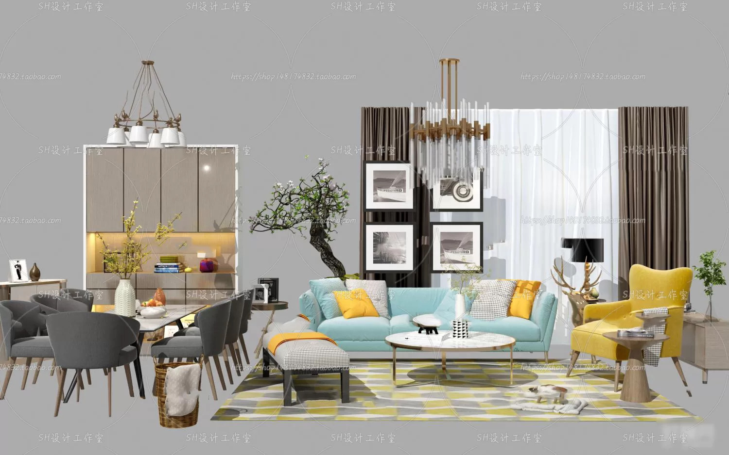 Modern Sofa – 3D Models – 0483