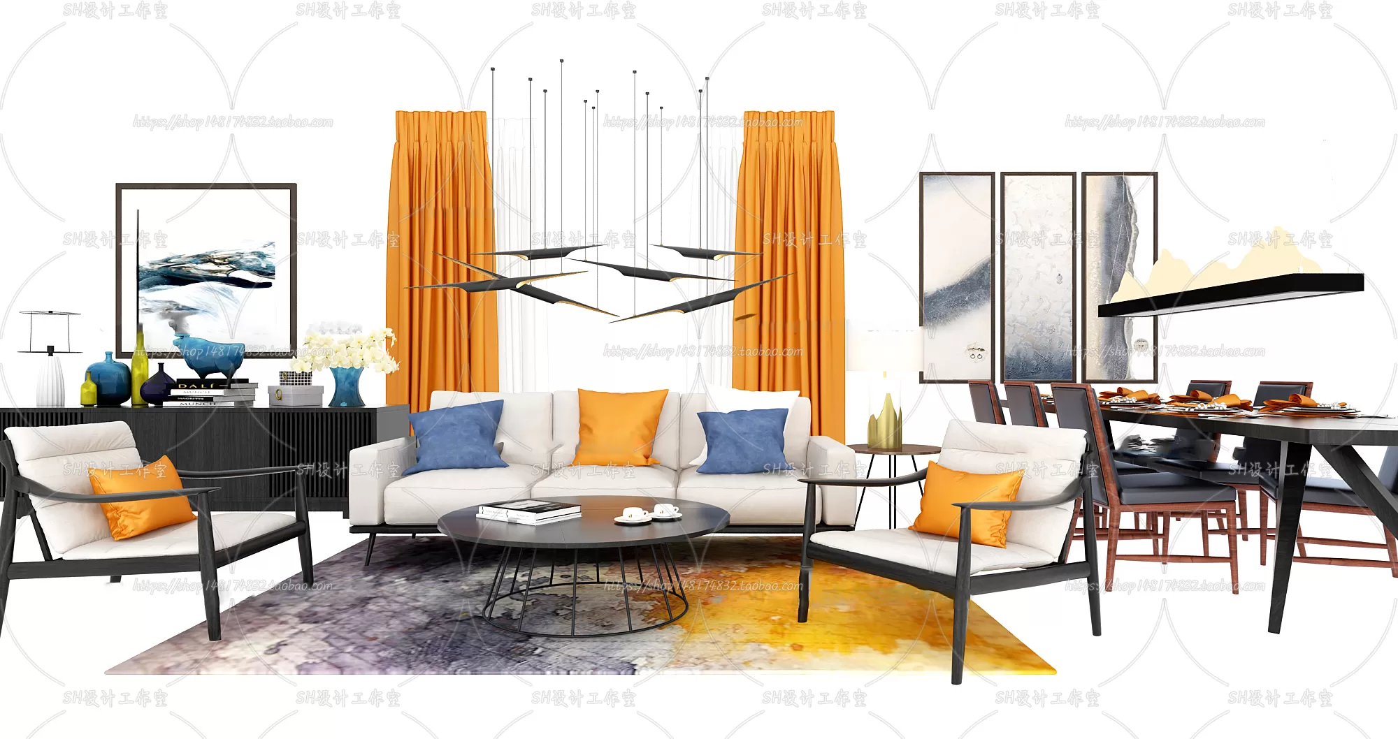 Modern Sofa – 3D Models – 0484