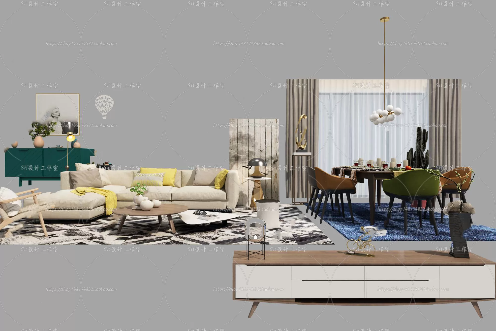 Modern Sofa – 3D Models – 0490