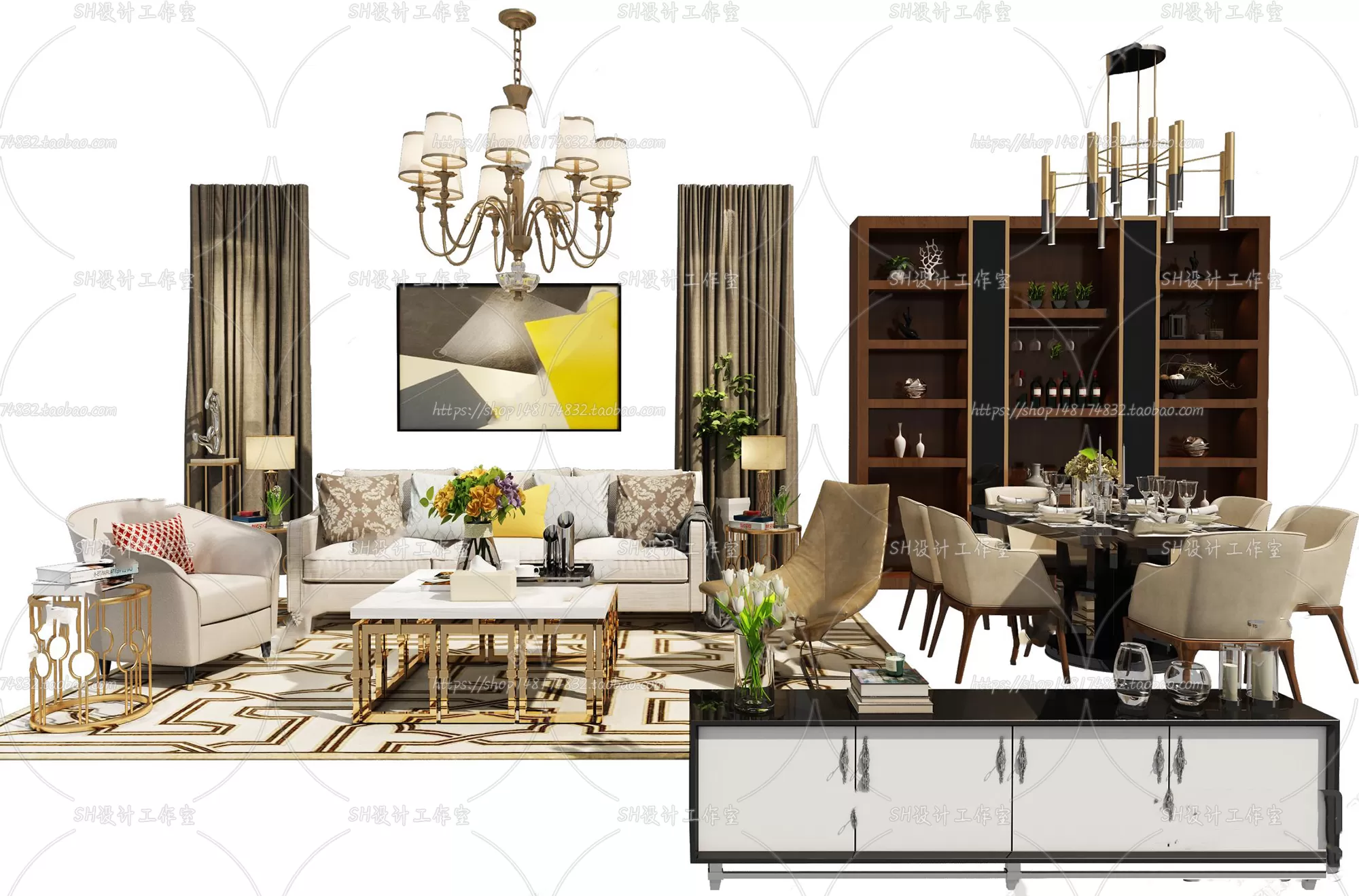 Modern Sofa – 3D Models – 0492