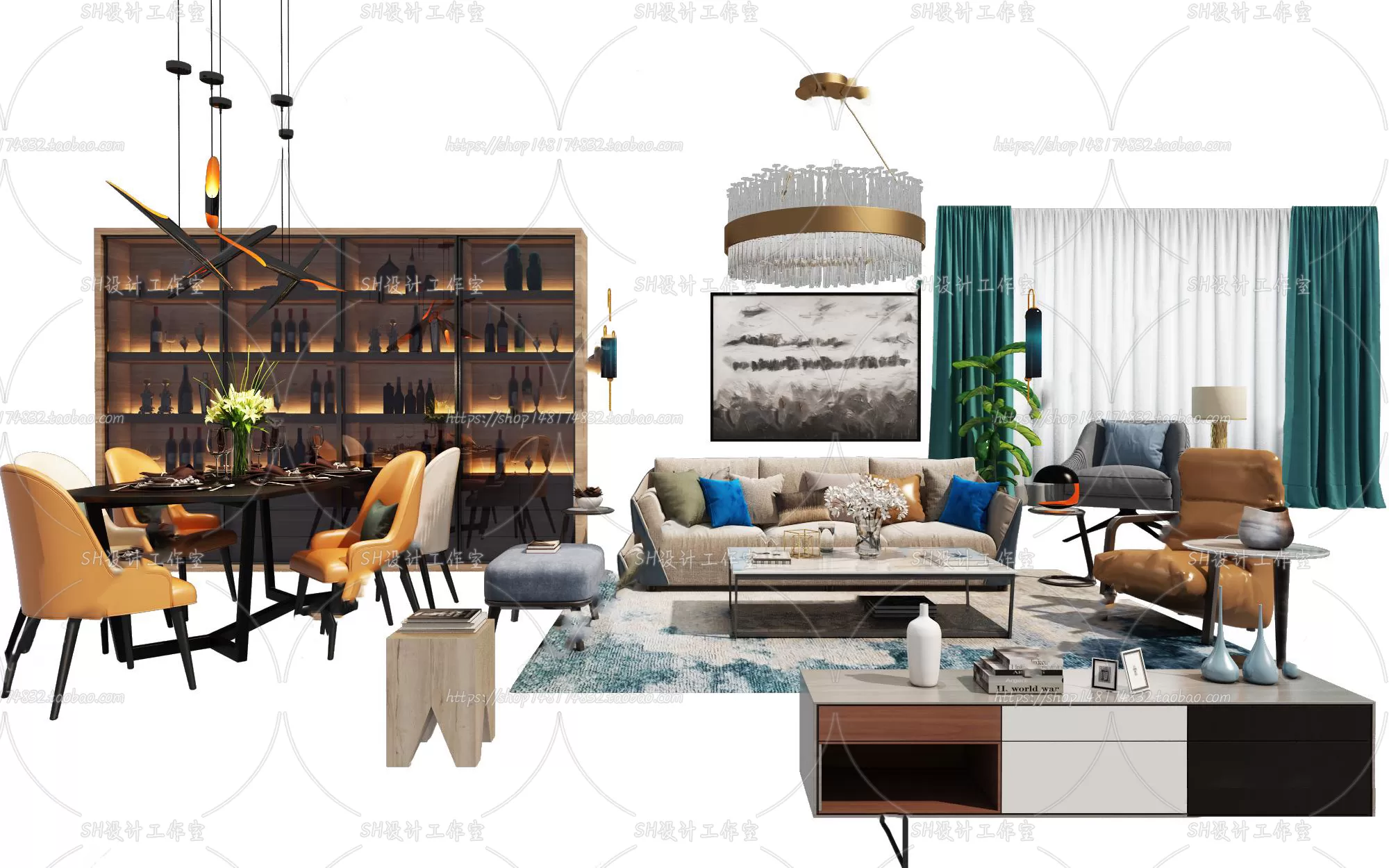 Modern Sofa – 3D Models – 0493