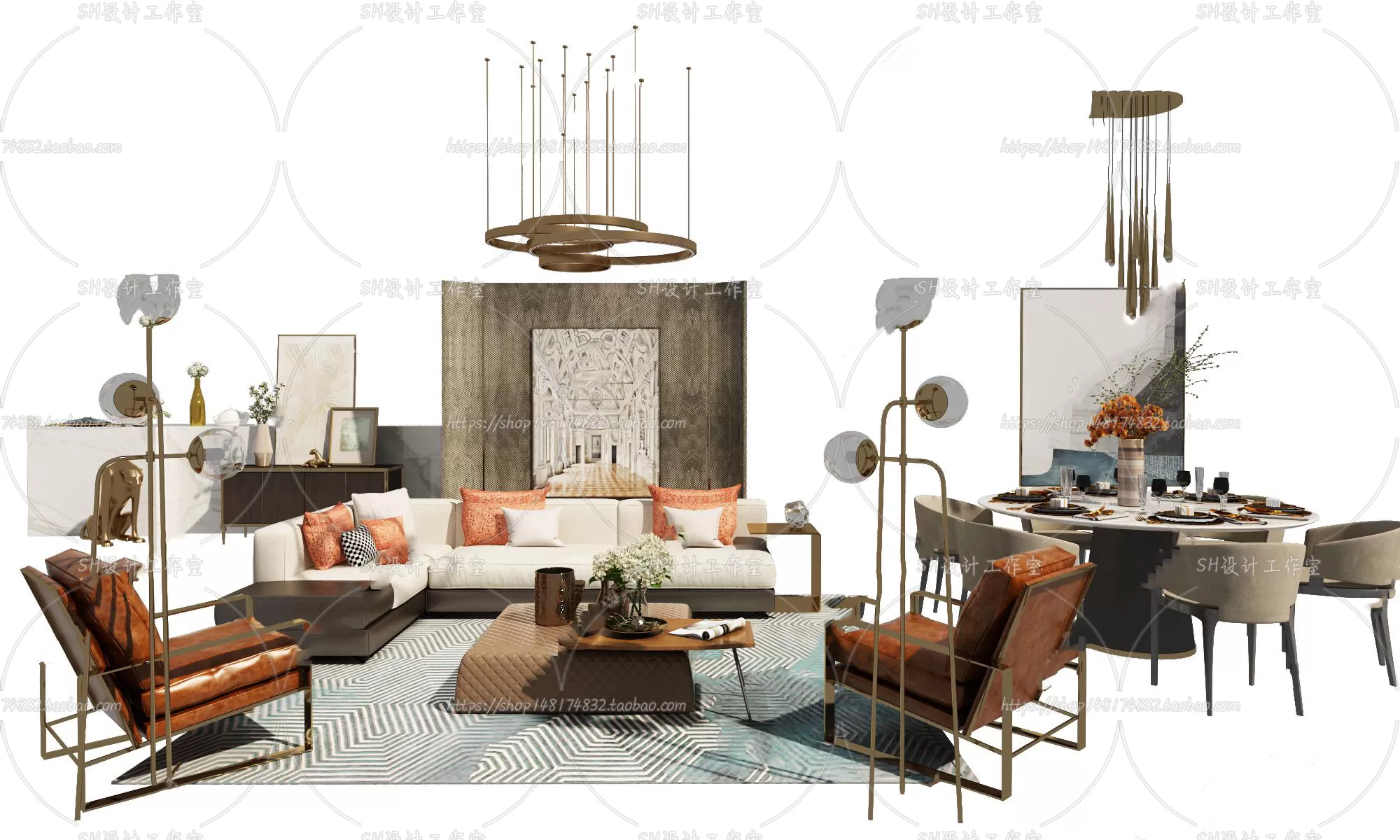 Modern Sofa – 3D Models – 0495