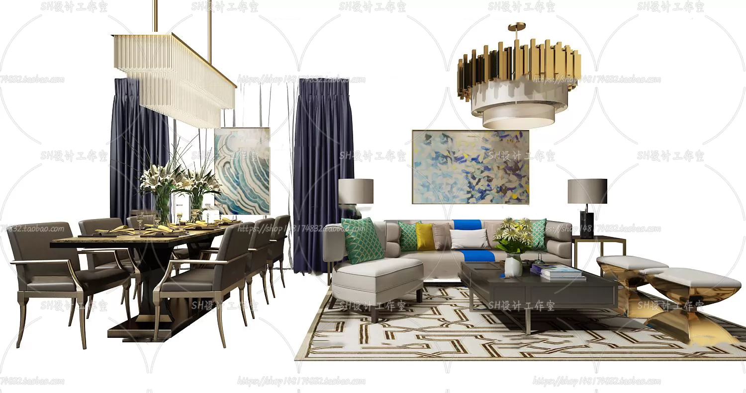 Modern Sofa – 3D Models – 0496