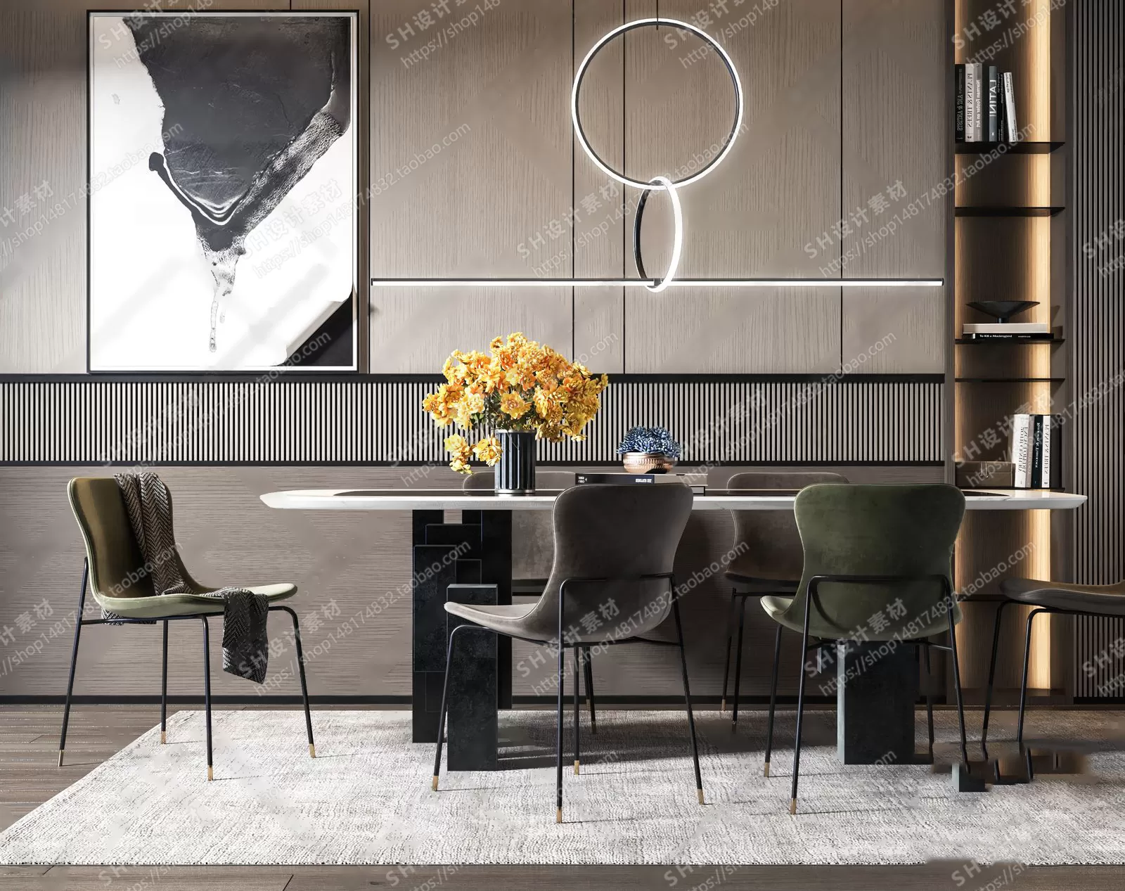 Table And Chairs – 3D Models – 0624