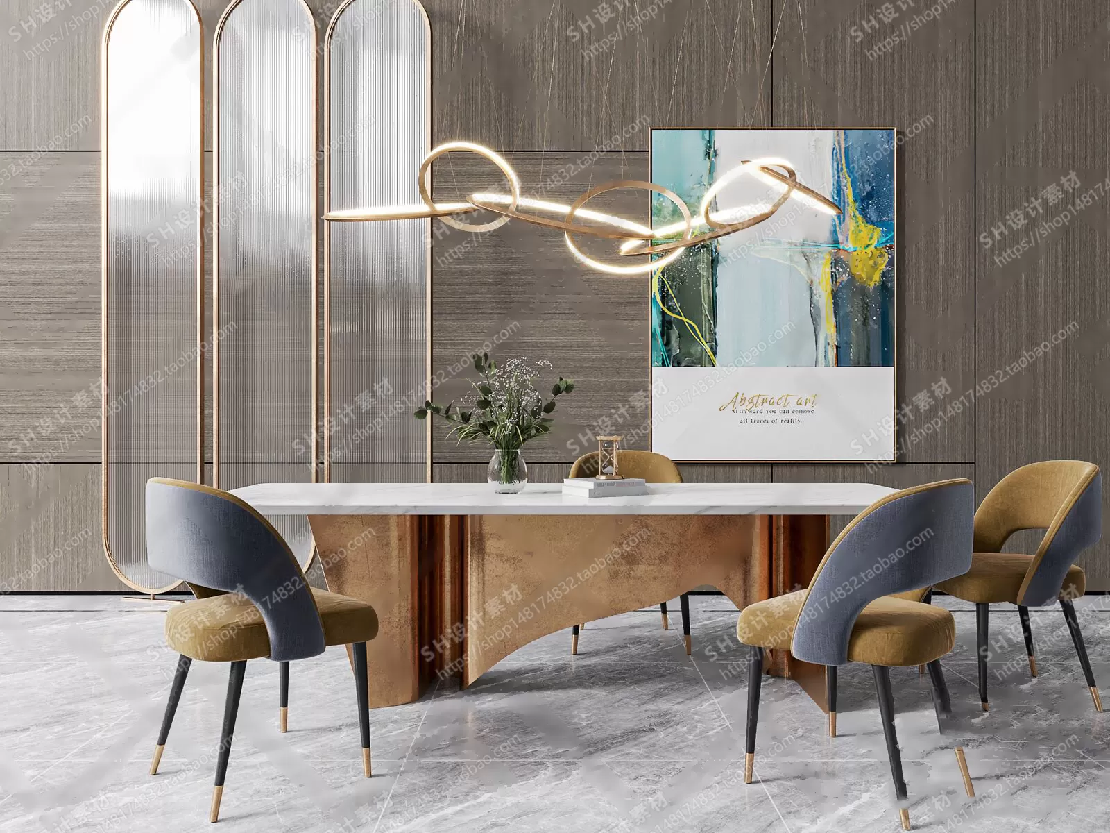 Table And Chairs – 3D Models – 0625