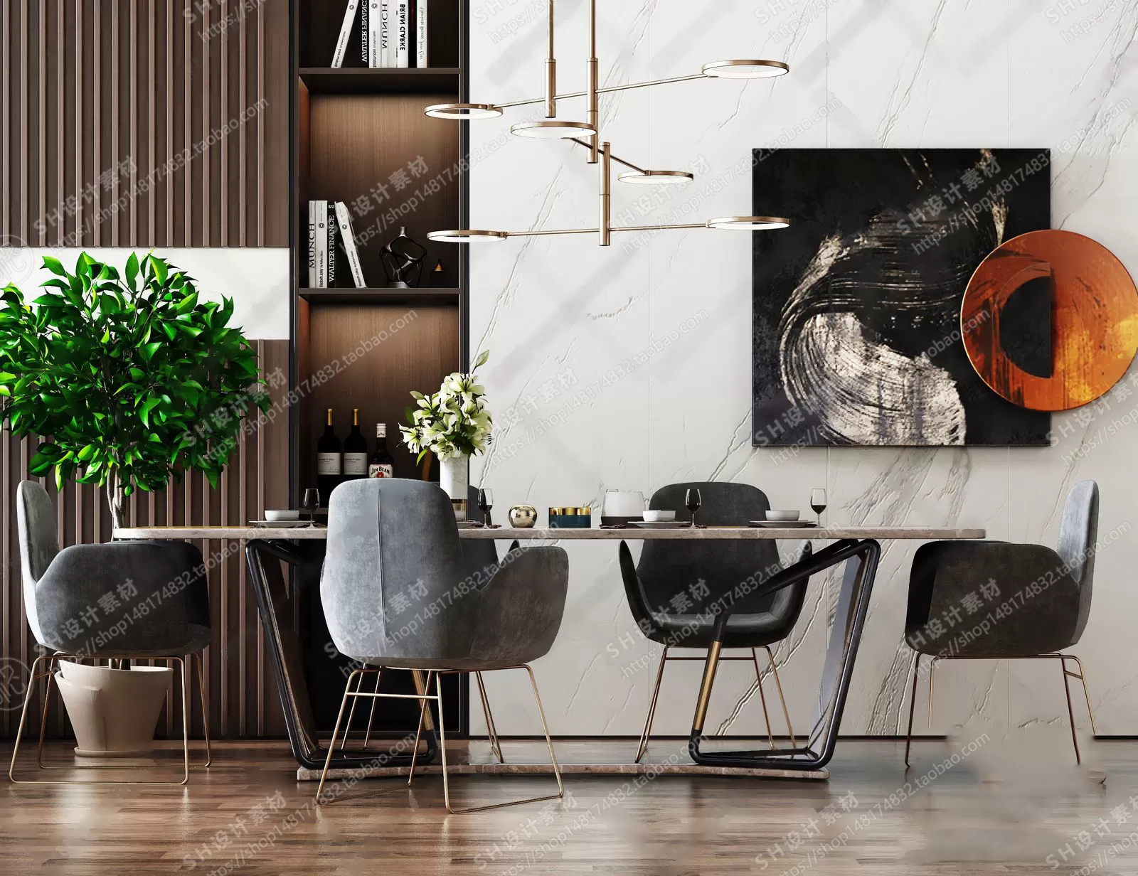 Table And Chairs – 3D Models – 0626