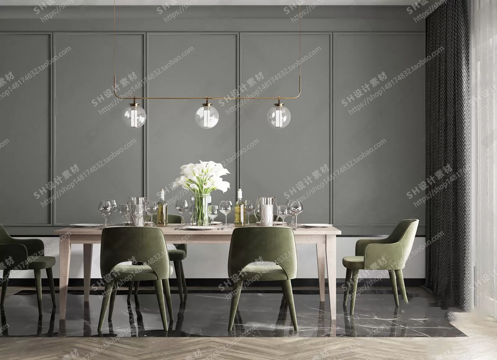 Table And Chairs – 3D Models – 0634