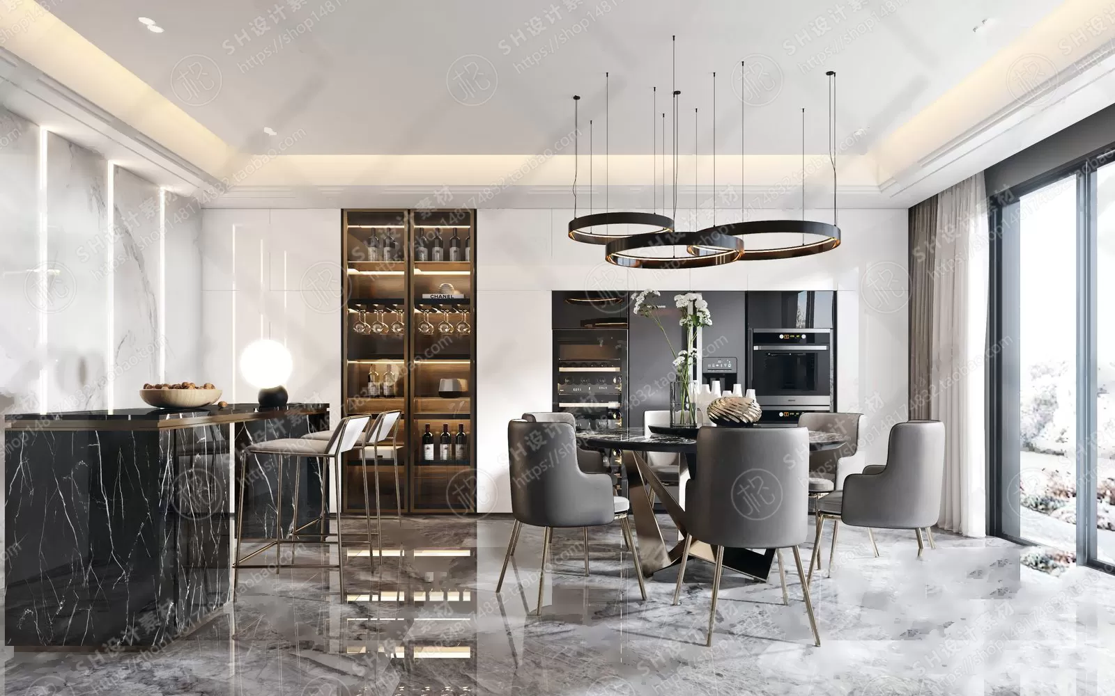 Table And Chairs – 3D Models – 0643