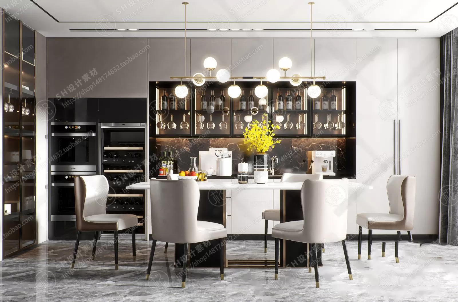 Table And Chairs – 3D Models – 0646