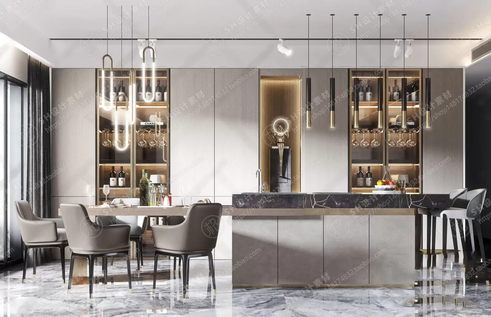 Table And Chairs – 3D Models – 0654