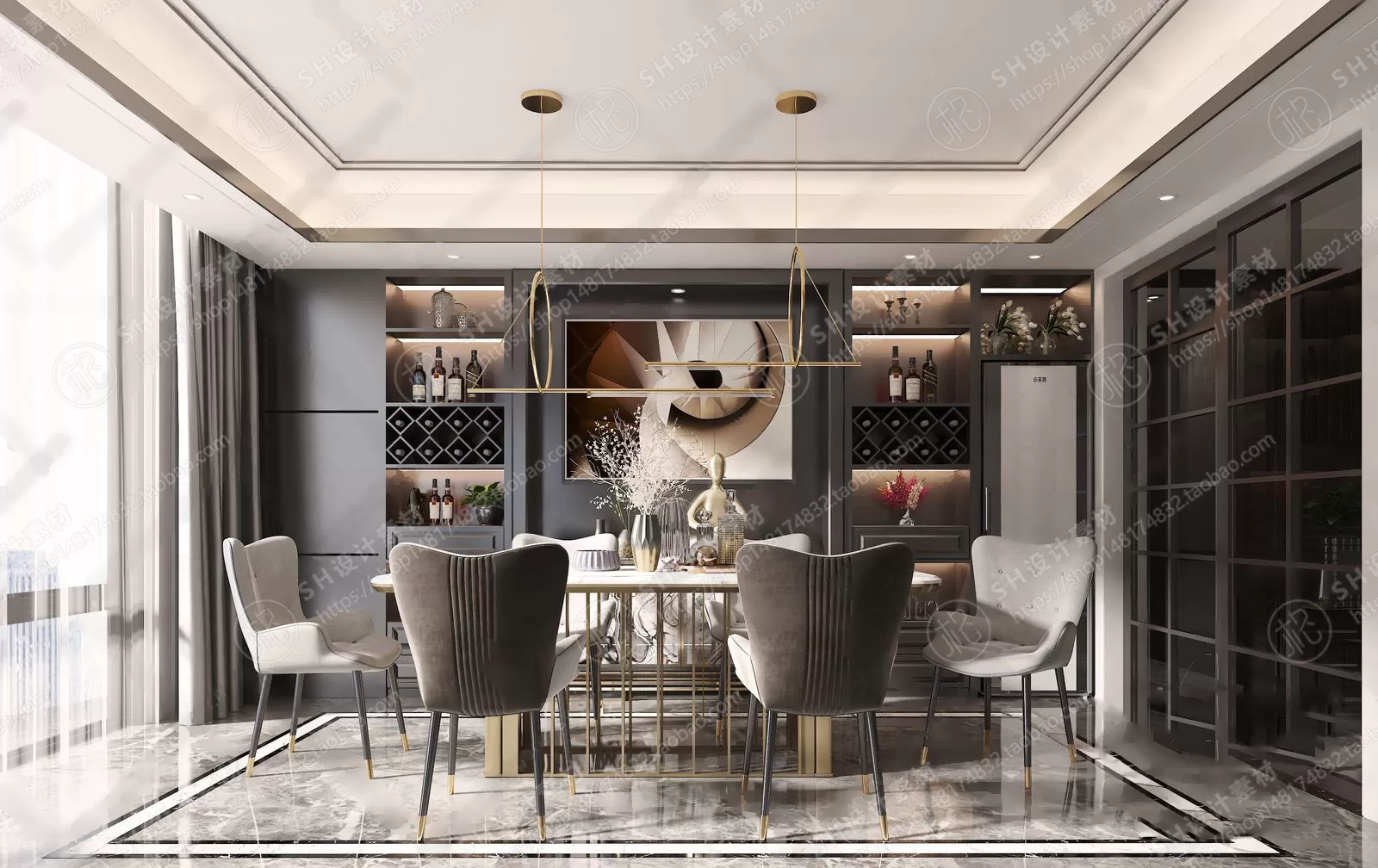 Table And Chairs – 3D Models – 0656