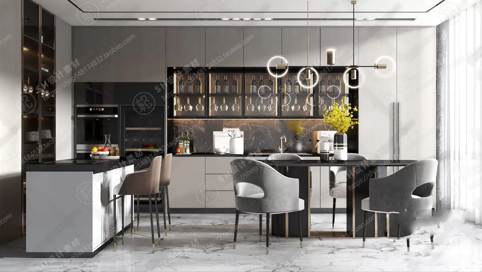 Table And Chairs – 3D Models – 0658