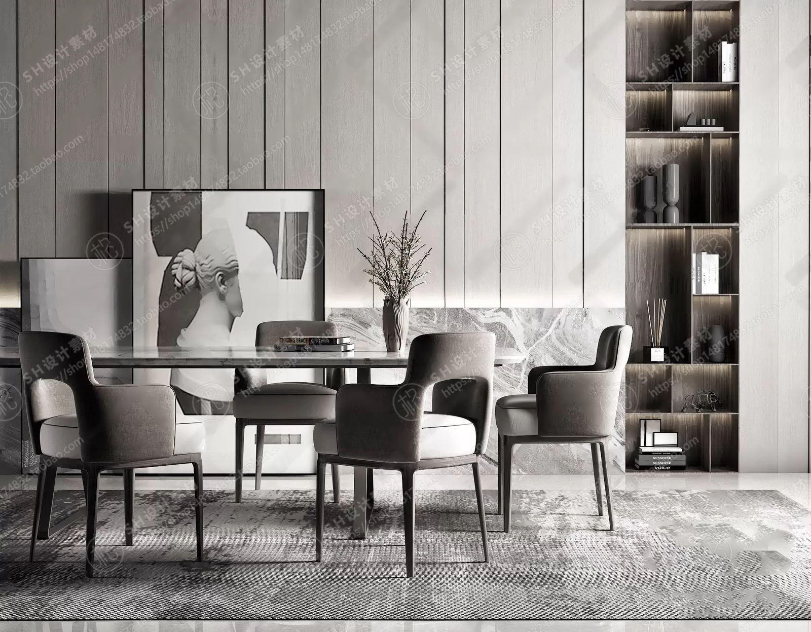 Table And Chairs – 3D Models – 0662