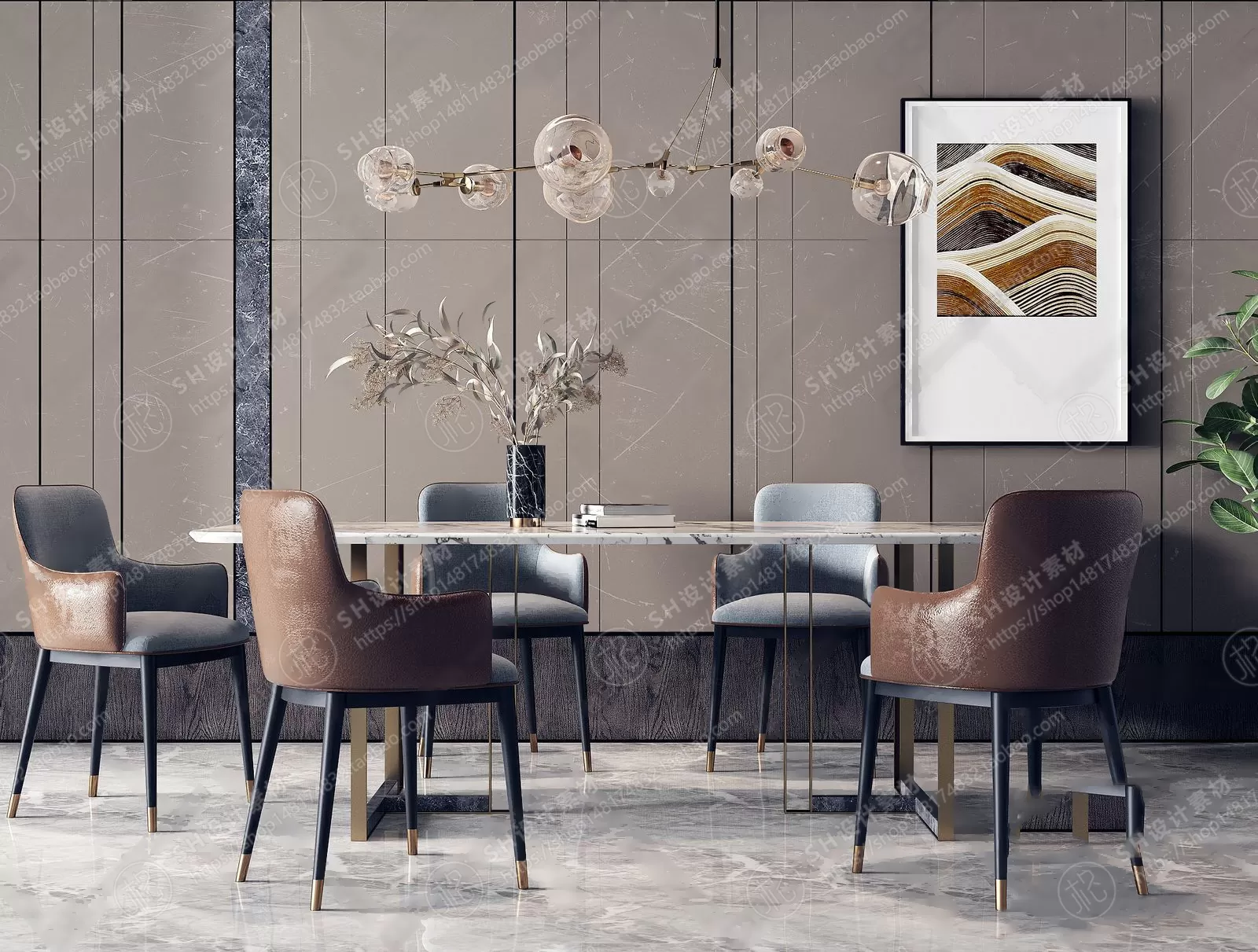 Table And Chairs – 3D Models – 0663