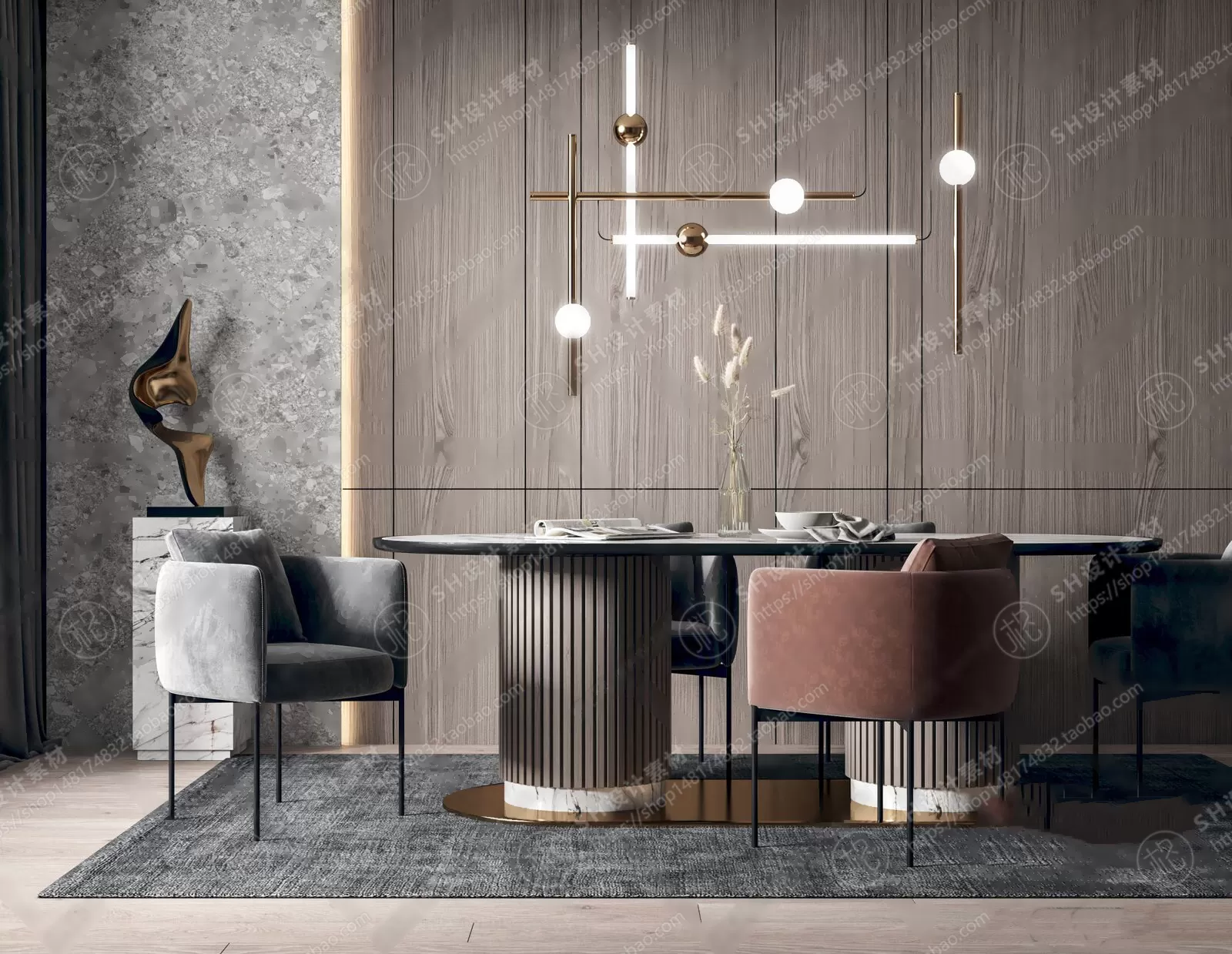 Table And Chairs – 3D Models – 0665