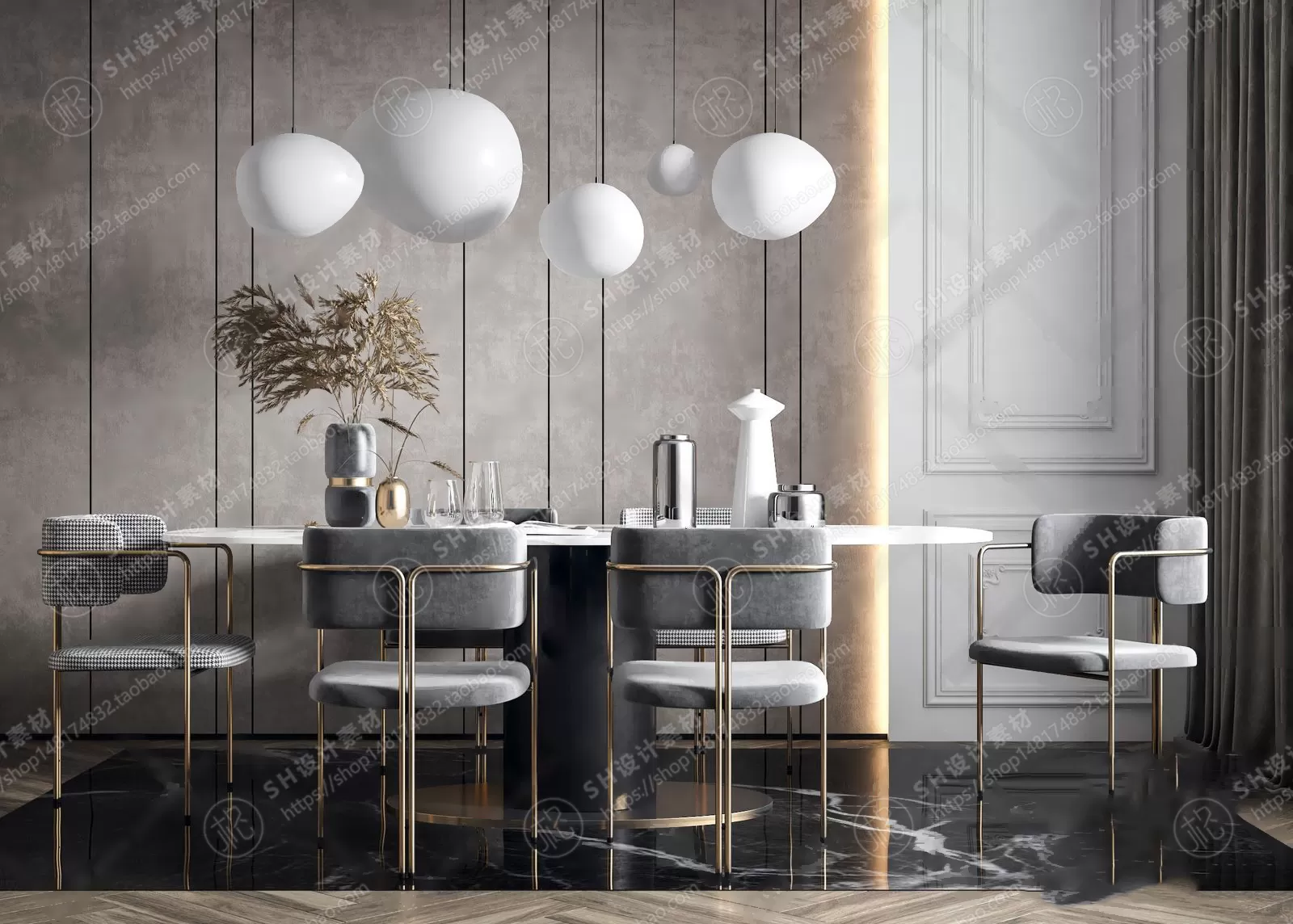 Table And Chairs – 3D Models – 0675