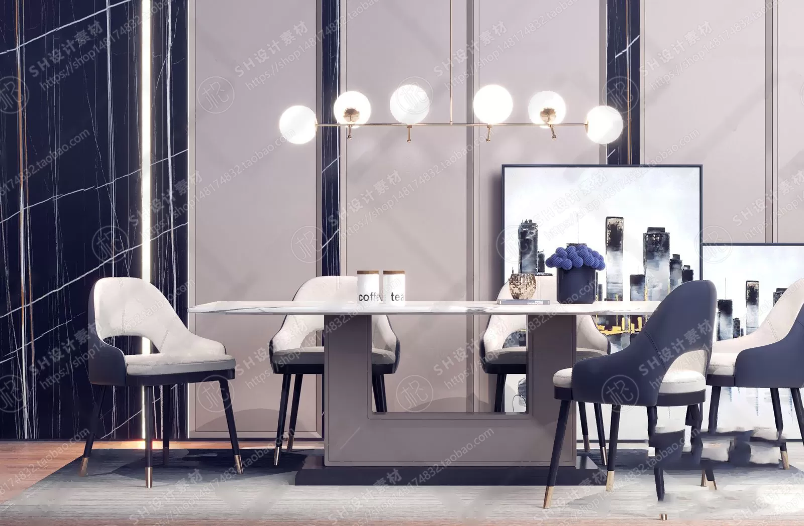 Table And Chairs – 3D Models – 0678