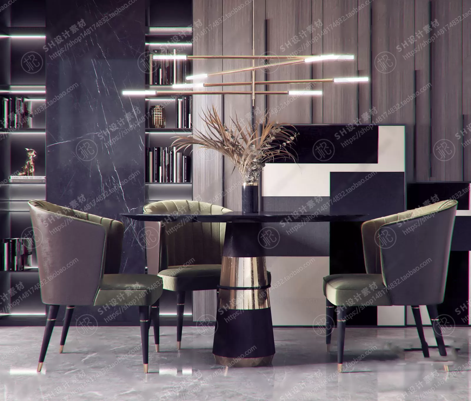 Table And Chairs – 3D Models – 0680