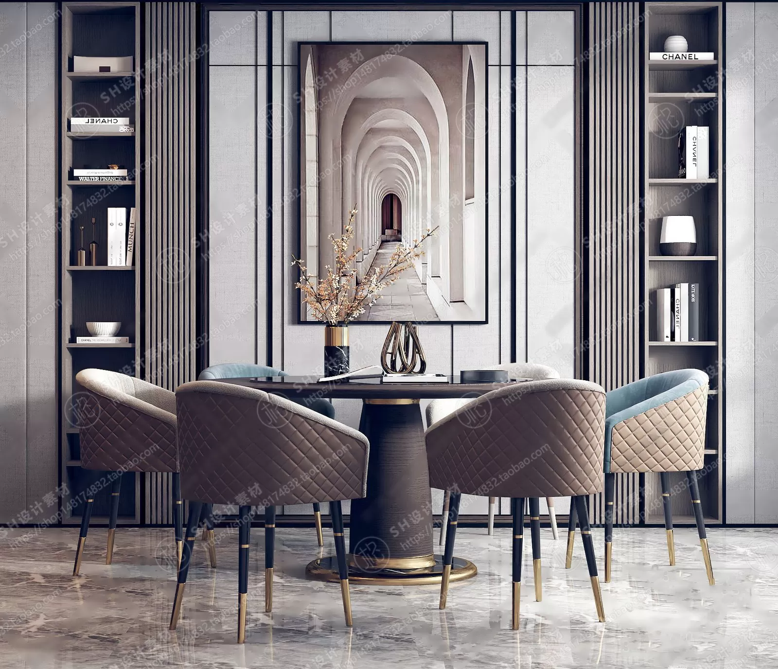 Table And Chairs – 3D Models – 0682