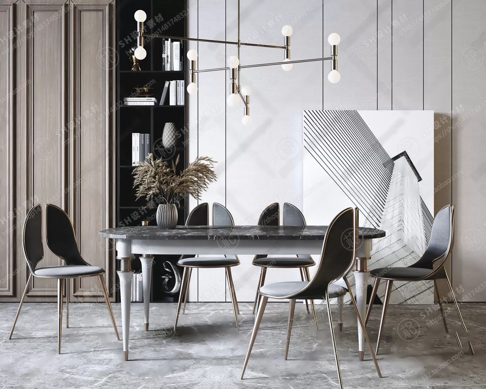 Table And Chairs – 3D Models – 0687