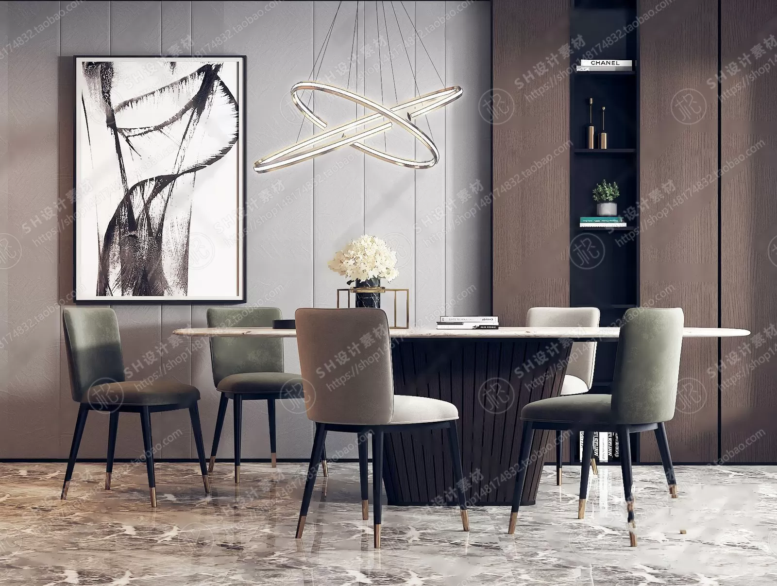 Table And Chairs – 3D Models – 0689