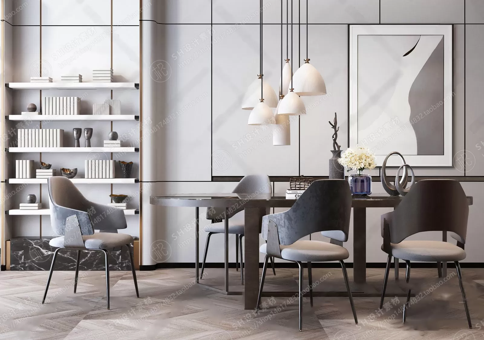 Table And Chairs – 3D Models – 0693