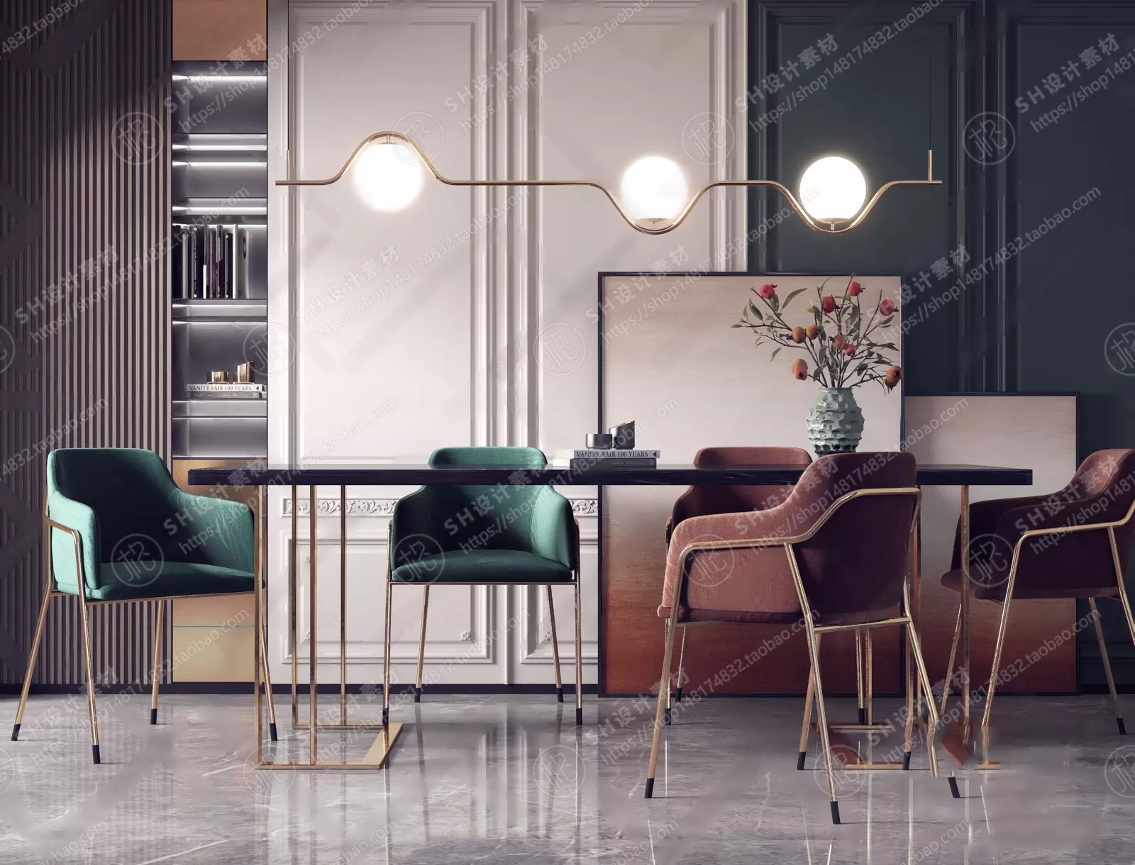 Table And Chairs – 3D Models – 0694