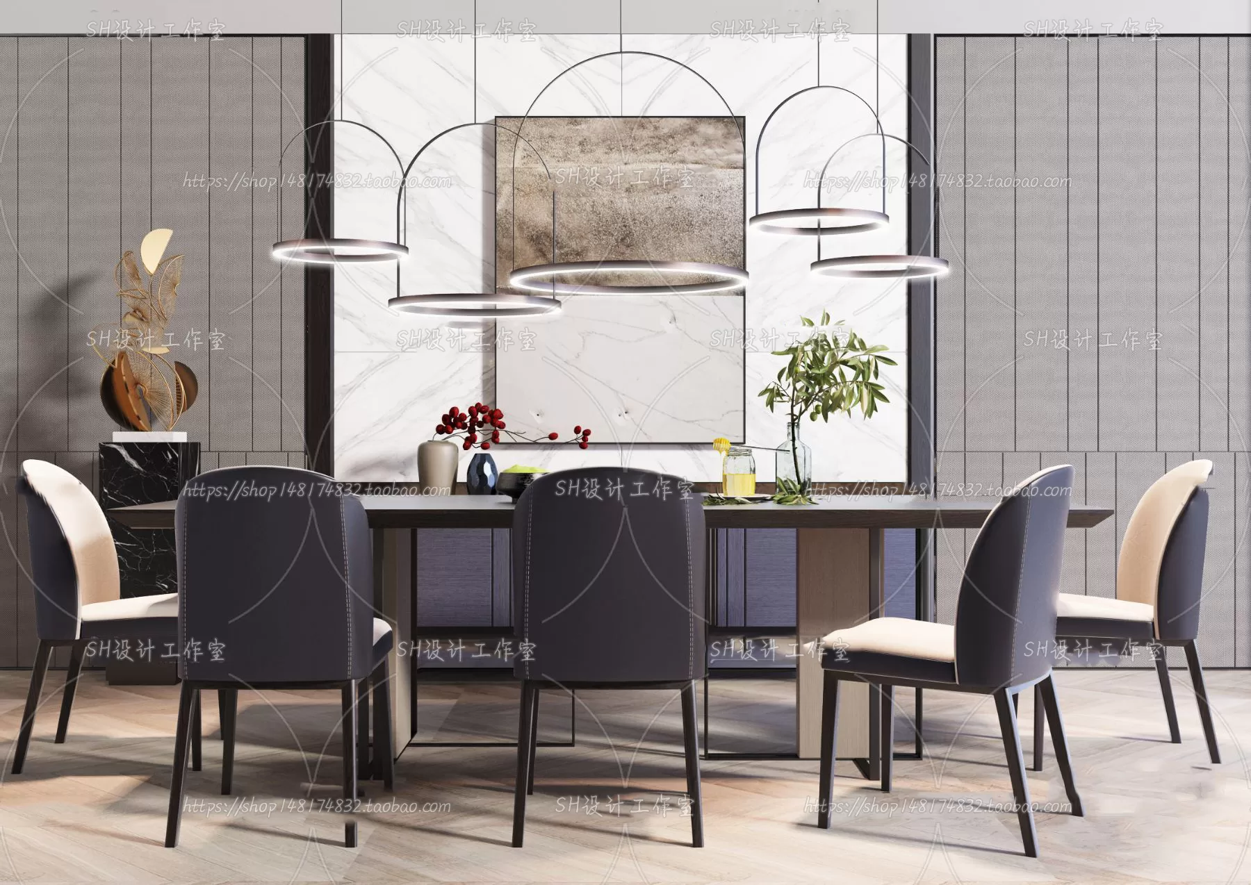 Table And Chairs – 3D Models – 0704