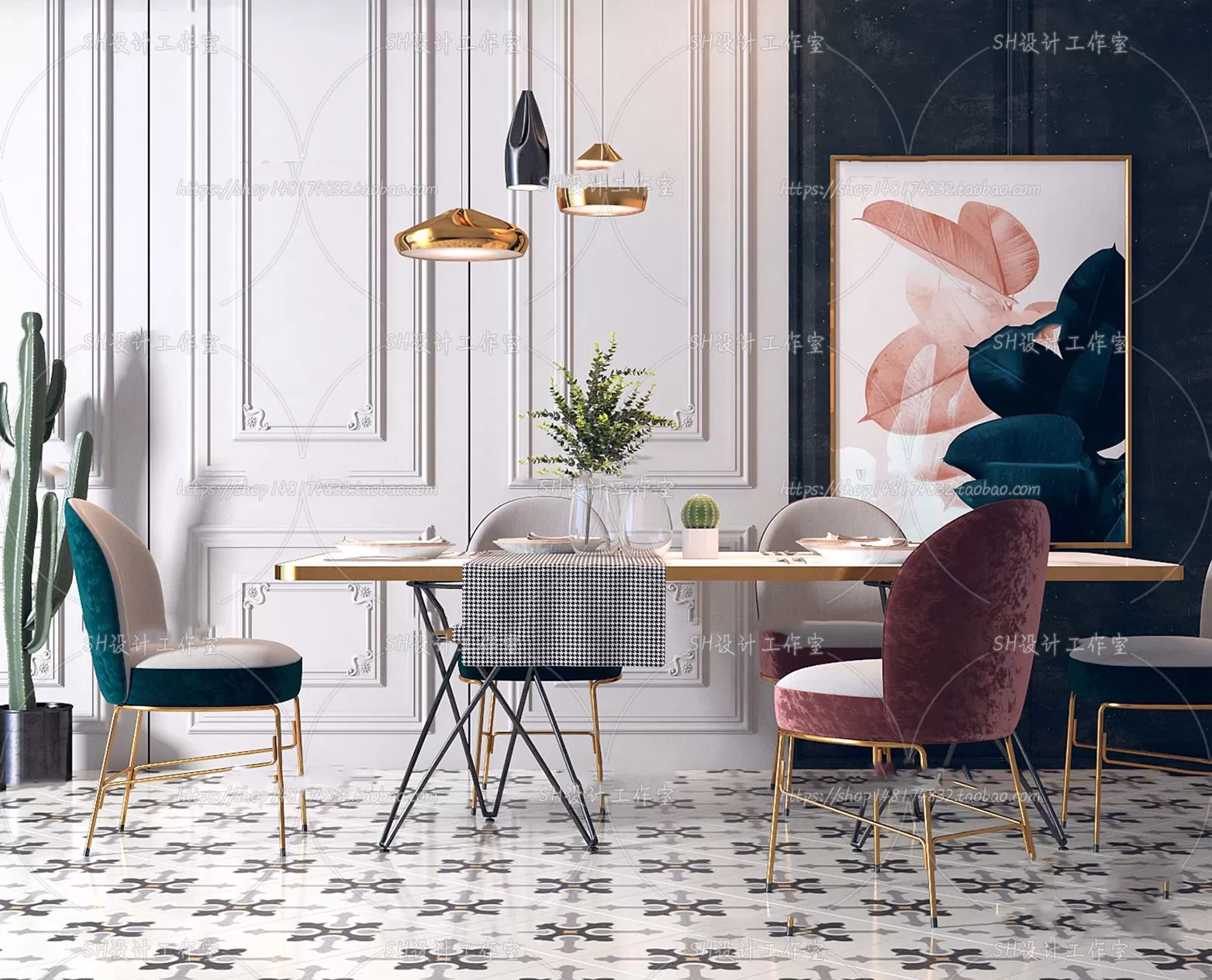 Table And Chairs – 3D Models – 0706