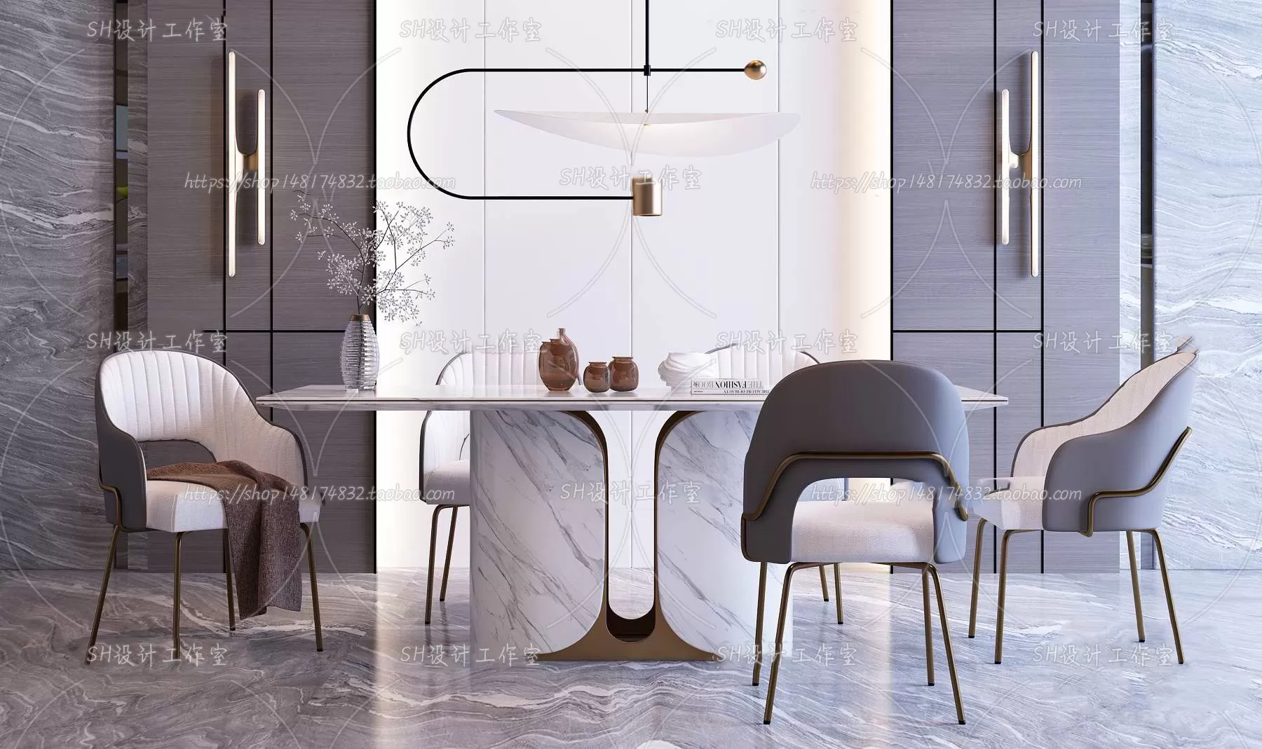 Table And Chairs – 3D Models – 0709