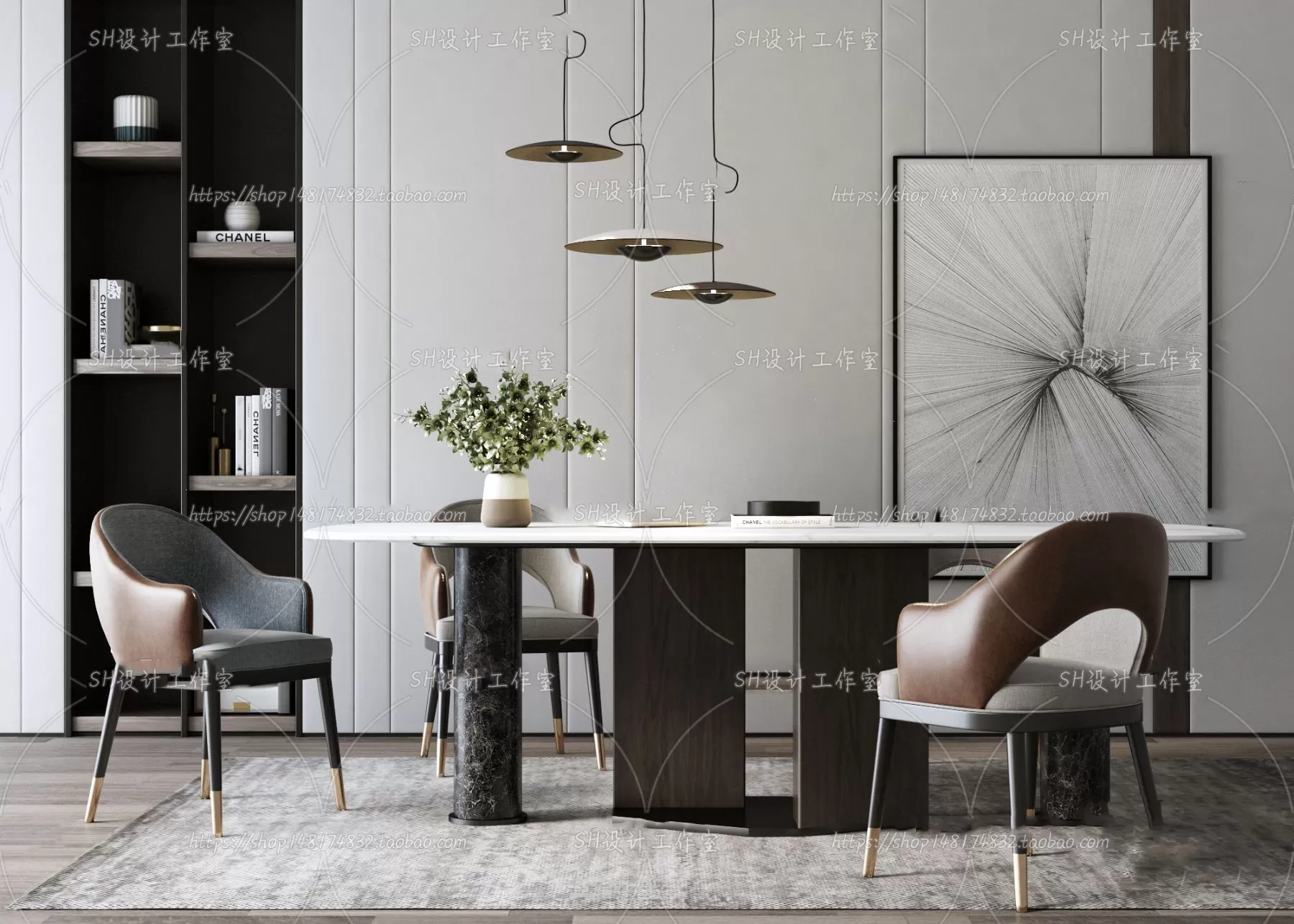 Table And Chairs – 3D Models – 0712