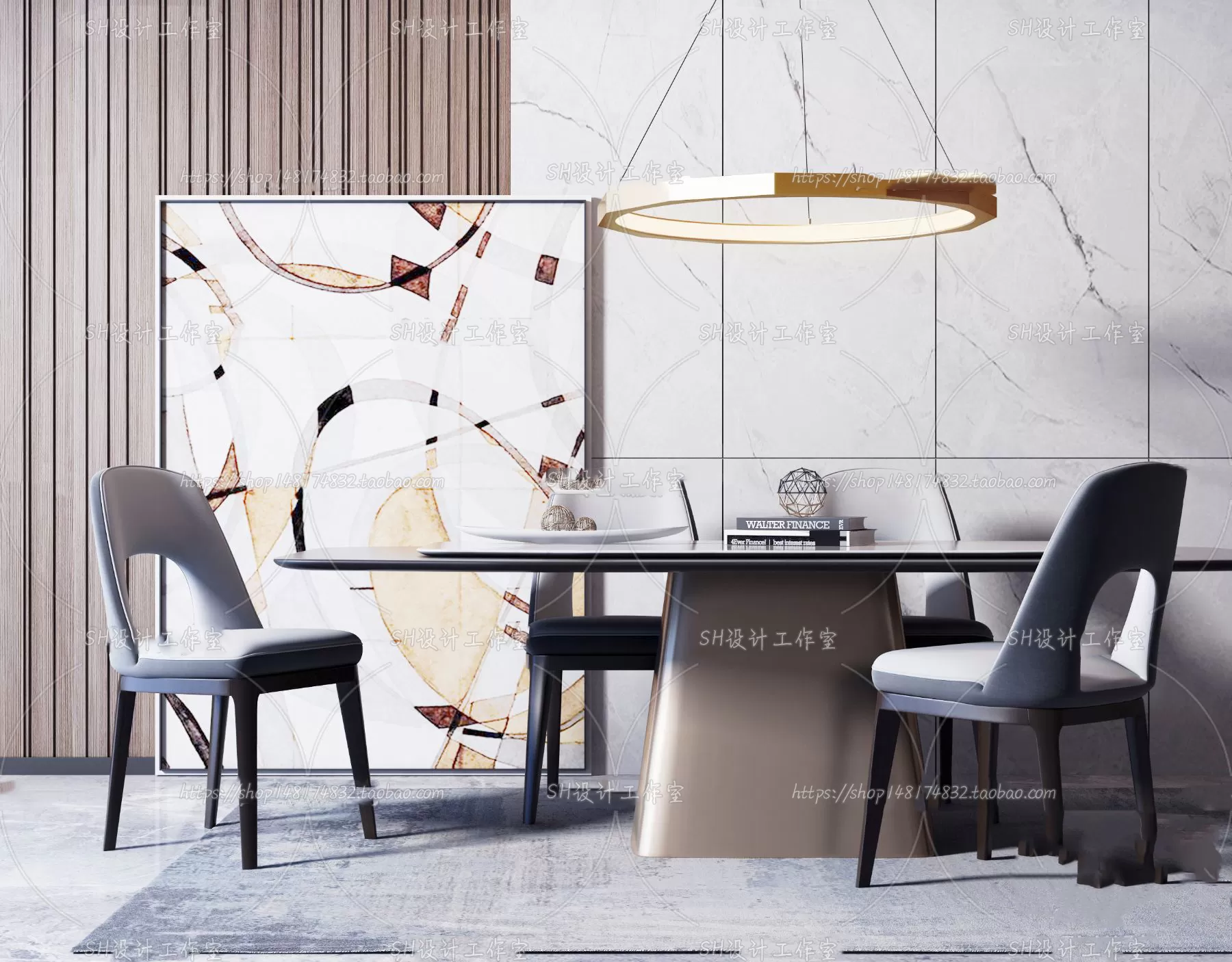 Table And Chairs – 3D Models – 0713