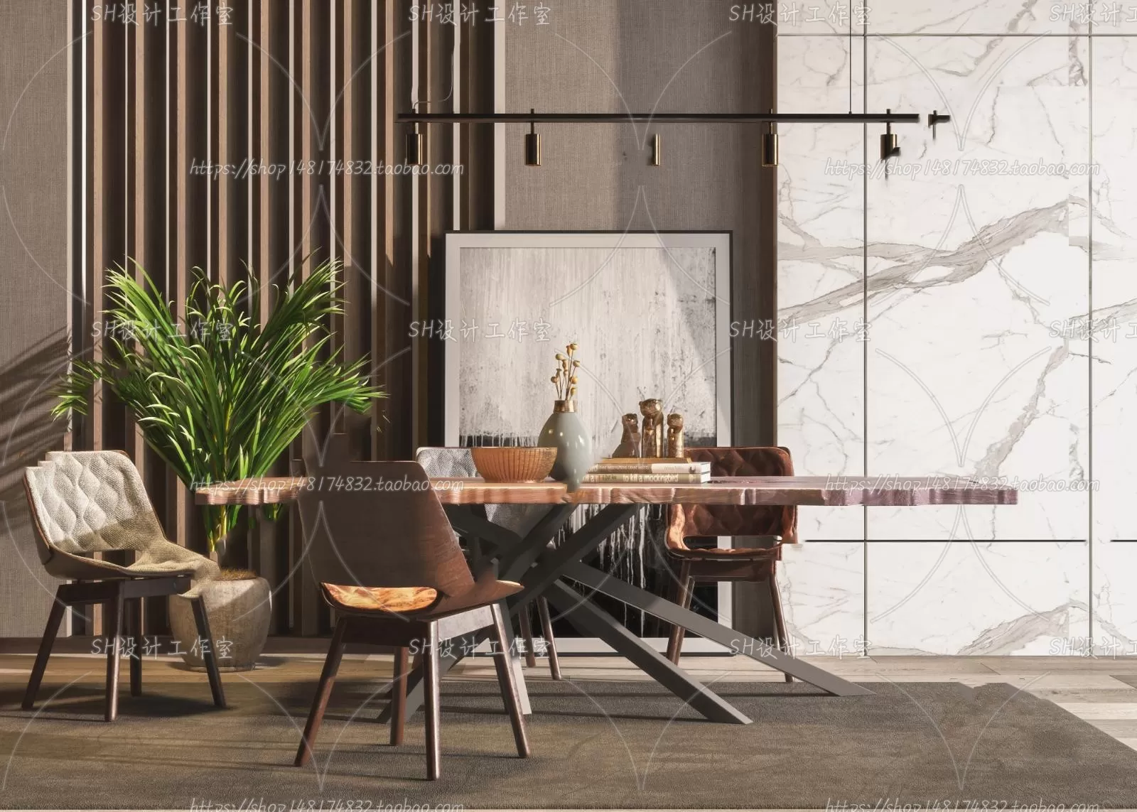 Table And Chairs – 3D Models – 0714