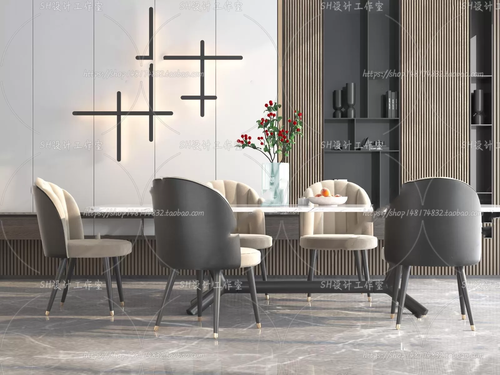 Table And Chairs – 3D Models – 0716