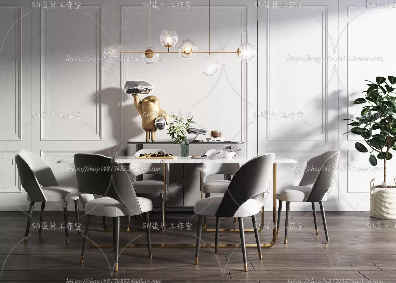 Table And Chairs – 3D Models – 0717