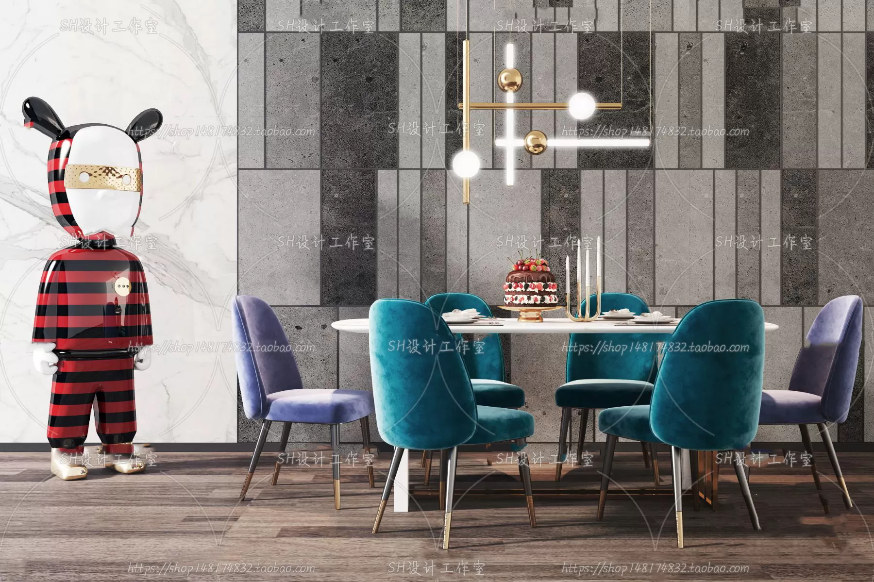 Table And Chairs – 3D Models – 0718